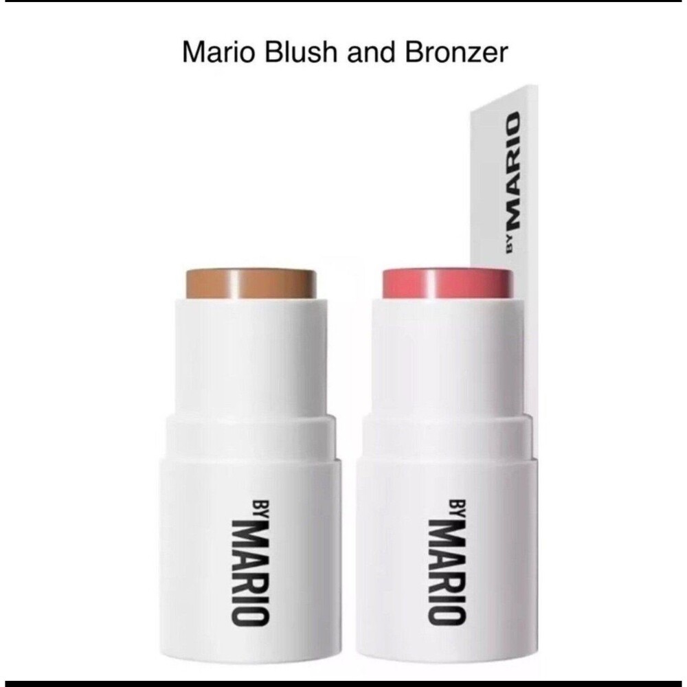 MakeUp Mario Mini Set pale petal Blush brush light medium Bronzer New